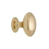 Knopp - Oval lackad mässing 40 mm