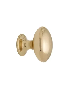 Knopp - Oval lackad mässing 40 mm