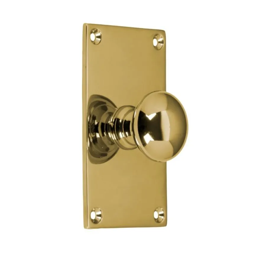 Knopp Sekelskifte med bottenplatta - Mässing 40 x 70 mm