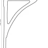 Konsol - Hyllkonsol mässing, 18 cm
