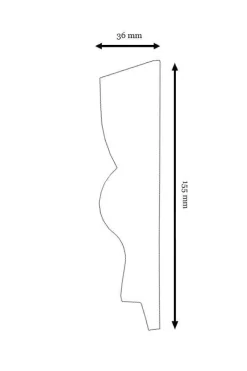 Krönlist Sundborn - Furu 155 x 36 x 2350 mm