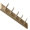 Kroklist 65 cm furu med dubbel hattkrok, mässing
