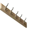 Kroklist 65 cm furu med dubbel hattkrok, nickel