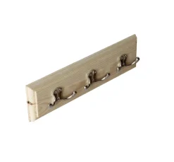 Kroklist 35 cm furu med förnicklad dubbelkrok - Bårebo