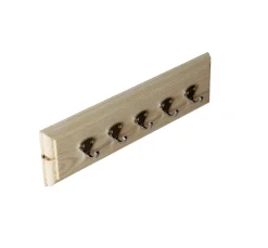 Kroklist 35 cm furu med förnicklad krok - Bårebo liten