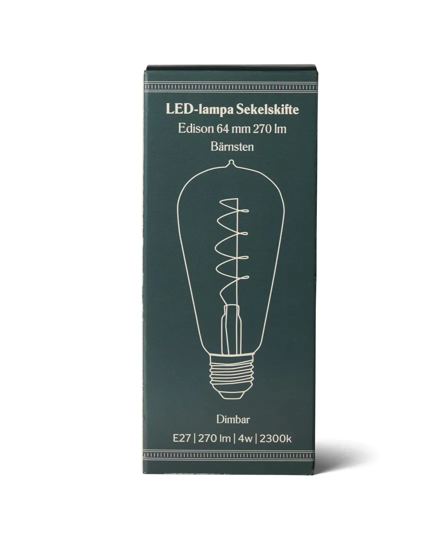 LED-lampa Sekelskifte - Edison 64 mm 270 lm, bärnsten
