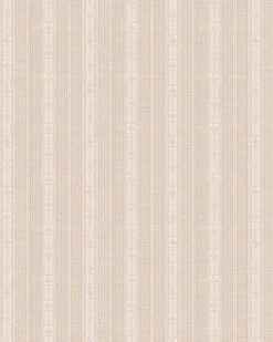Lim & Handtryck Tapet - Edit kakao/beige