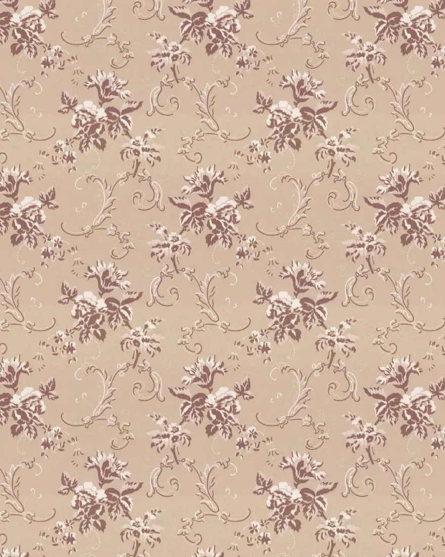 Lim & Handtryck Tapet - Hovdala blomma beige/champagne