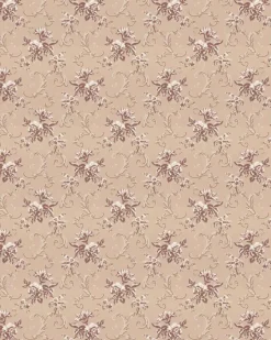 Lim & Handtryck Tapet - Hovdala blomma beige/champagne