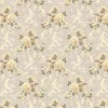 Lim & Handtryck Tapet - Hovdala blomma vit/gul