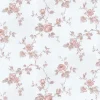 Lim & Handtryck Tapet - Rosen blå/rosa