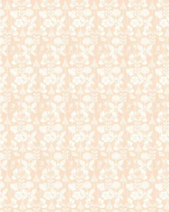 Lim & Handtryck Tapet - Solsidan rosa/vit