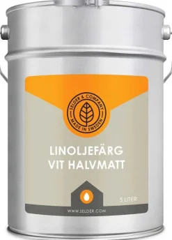 Linoljefärg Selder & Co - Vit halvmatt