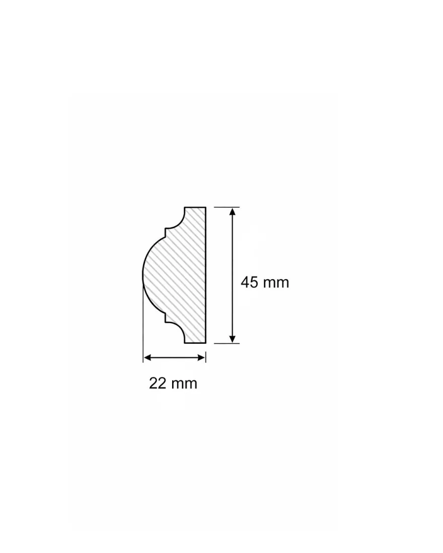 List - Dekorlist Sekelskifte furu 22x45 mm
