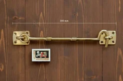 Lång hasp mässing - Kasthake 250 mm