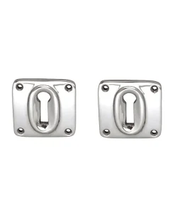 Nyckelskylt - Fyrkantig nickel 45 mm