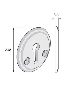 Nyckelskylt - Låsbolaget 7 nickel 48 mm