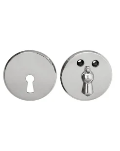 Nyckelskylt - 55 mm nickel med kläpp