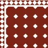 Oktagonklinker - 15 x 15 cm röd/vit