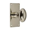 Oval knopp med bottenplatta - Nickel 40 x 70 mm