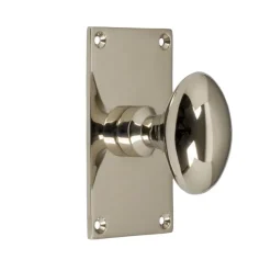Oval knopp med bottenplatta - Nickel 40 x 70 mm