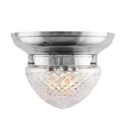 Plafond - Taklampa Frödingplafond 200 nickel, slipat klarglas
