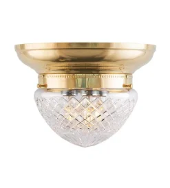 Plafond - Taklampa Frödingplafond 200 mässing, klarglas