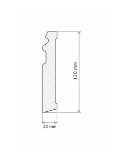 Provbit - Golvsockel - Tradition 120 mm