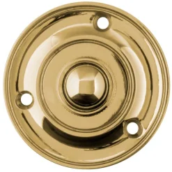 Ringklockeknapp - Rund mässing