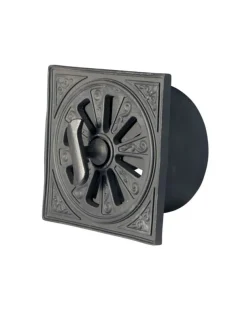 Rosettventil - Svart aluminium Ø 120 mm