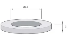 Slitring till gångjärn - Aug Stenman 9,5 x 2 mm