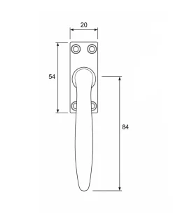 Spanjoletthandtag - Fix 14 mässing