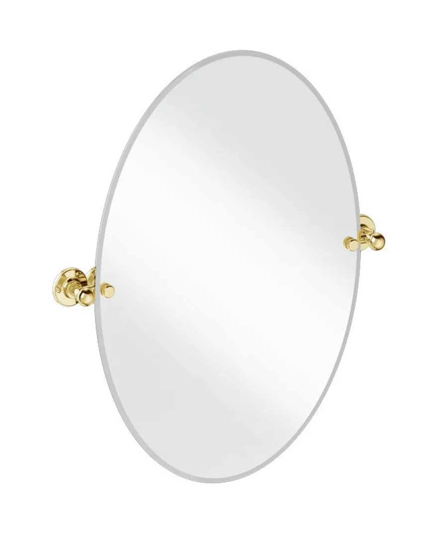 Spegel - Burlington oval, guld