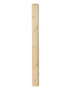 Spårad stolpe - Räckespelare 1180 x 85 mm furu