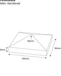 Stolphatt - Stolplock 195 x 195 mm
