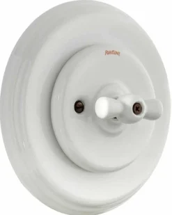Strömbrytare trapp vitt porslin - Fontini infällt