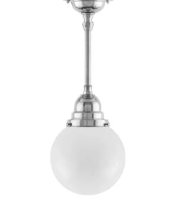 Taklampa - Byströmpendel 80 nickel, klotskärm