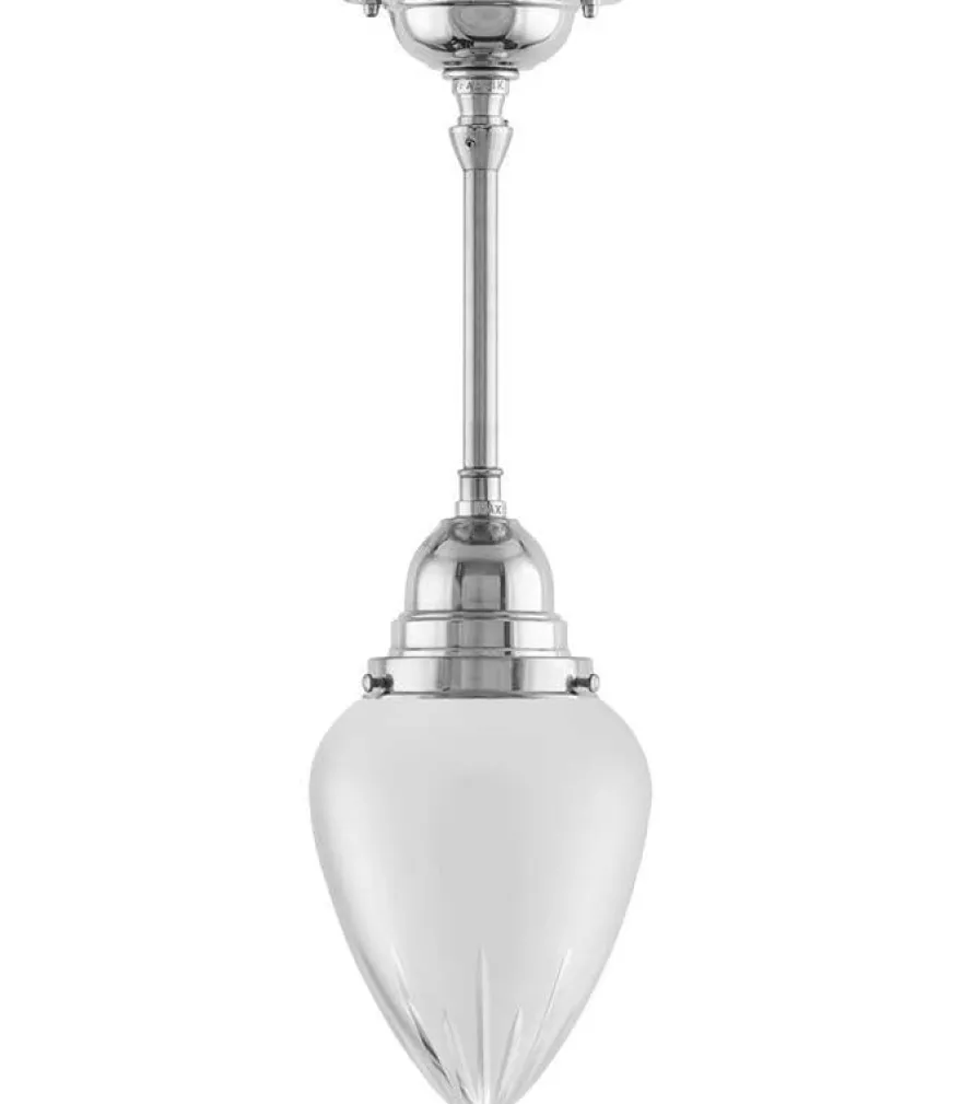 Taklampa - Byströmpendel 80 nickel, mattdroppe