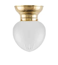 Taklampa - Frödingplafond 100 mässing slipat mattglas