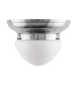 Taklampa - Frödingplafond 200 nickel, opalvit skärm