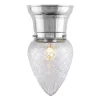 Taklampa - Frödingplafond 80 nickel, droppe klarglas