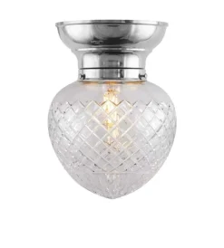 Taklampa - Frödingplafond 100 nickel, klardroppe