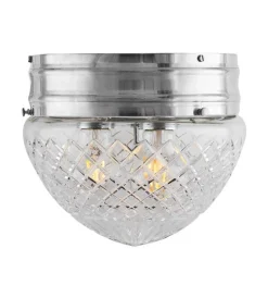 Taklampa - Heidenstamplafond 200 nickel, klarglas