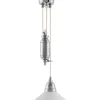 Taklampa - Skomakarhiss nickel, vit skärm 25 cm