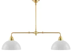 Taklampa - Spelbordslampa mässing, rundade skärmar