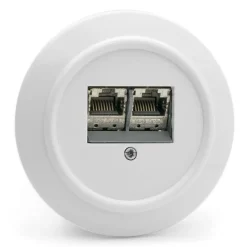 Täckkåpa rund för dimmer, TV/radio & datajack duroplast - THPG infällt