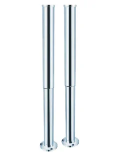 Teleskop rörskydd max 790 mm till vattenrör - Krom