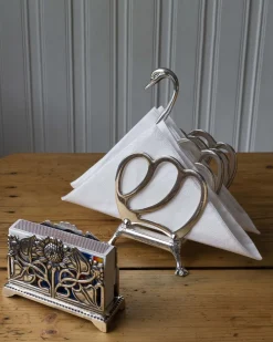 Toast- & servettställ silver - Svan