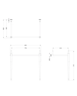 Tvättställ - Guild 85 cm, kromställning