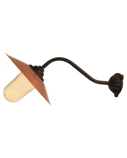 Utomhuslampa - Stallampa 45° krok, kopparskärm